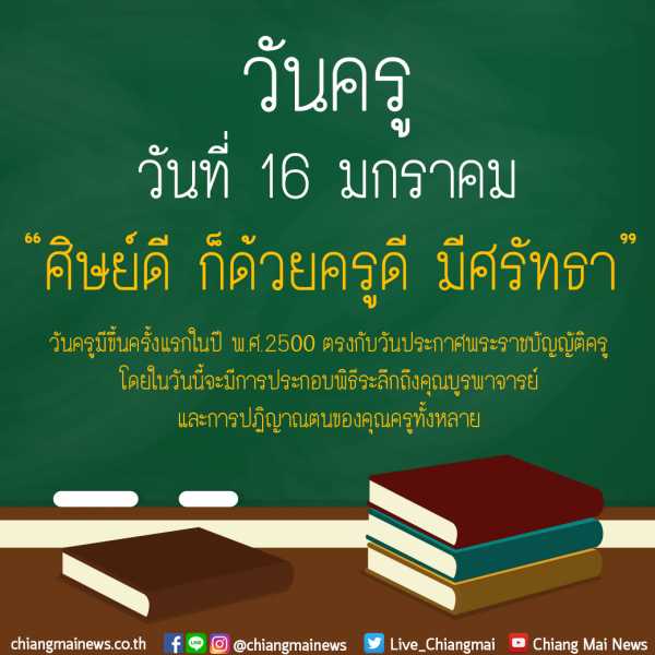16 มกราคม “วันครูแห่งชาติ” - Chiang Mai News