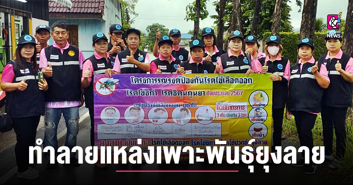Join the Fight: San Kamphaeng Public Health Office Launches Massive Clean-up Day to Wipe Out Aedes Mosquito Breeding Grounds